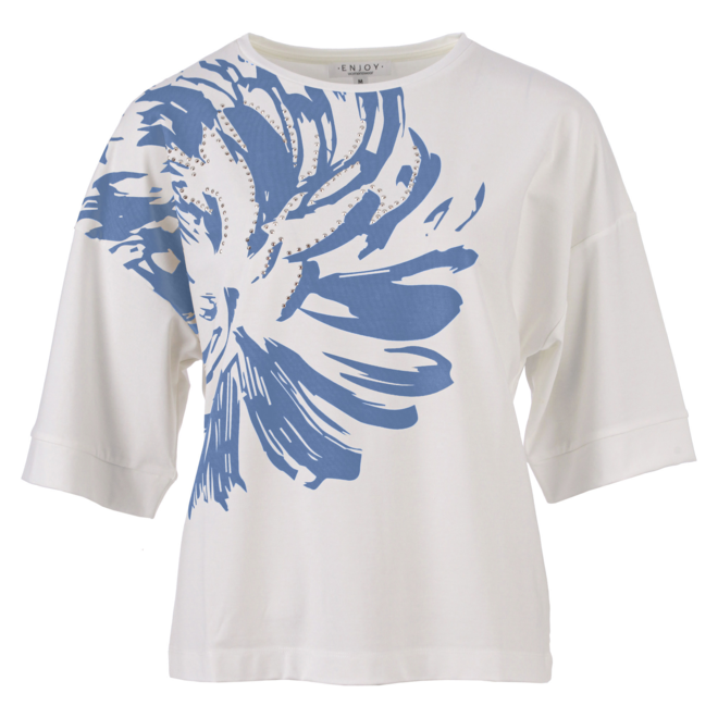 Enjoy Womenswear Top Halve Mouw Bloemenprint