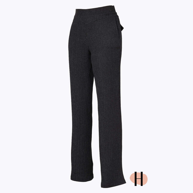 Pantalon Textuur Stof "Monica" Antraciet