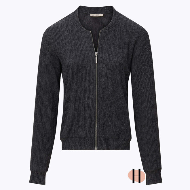 Jasje Textuur Stof "Lennon" Antraciet