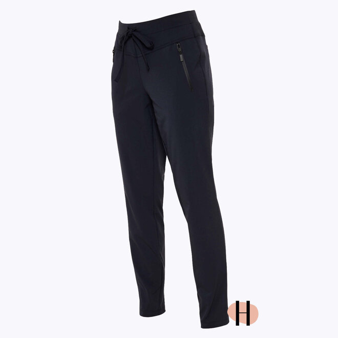 Soepele Travel Stretchbroek "Benny" Met Striksluiting in Indigo