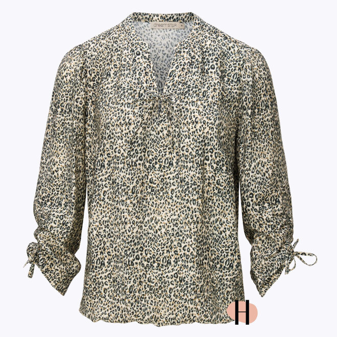 W25 115 Skyler Blousetop PRINT Mokka Mix