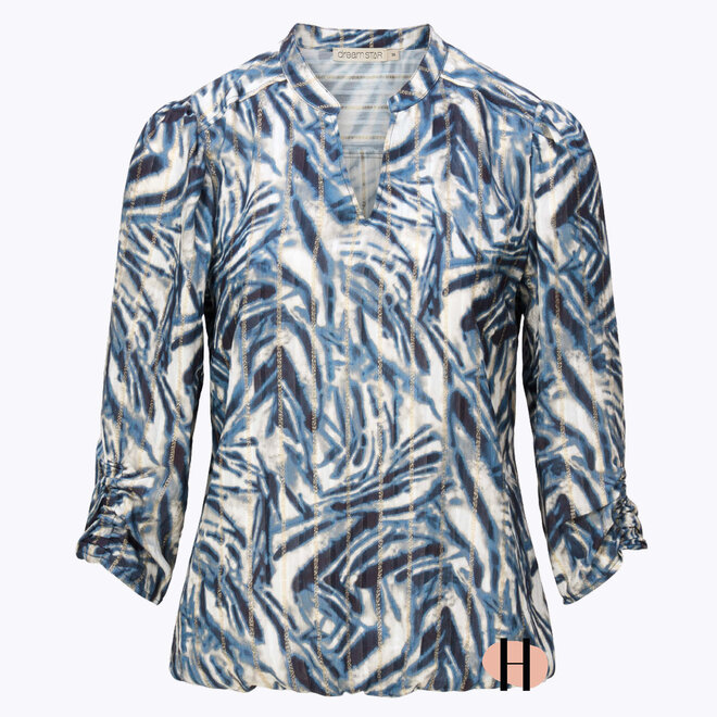 W25 112 Calam Blousetop FANCY LUREX Indigo