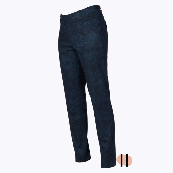 W25 109 Mikado Broek PUNTO PRINT in Indigo