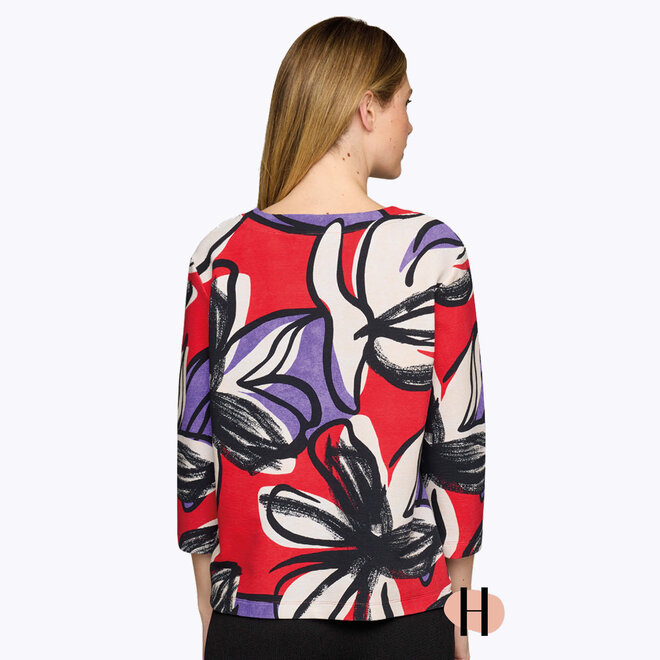 Truitje Ribbelstructuur in Paars en Rood