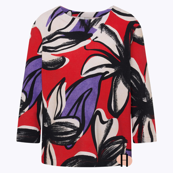 Truitje Ribbelstructuur in Paars en Rood