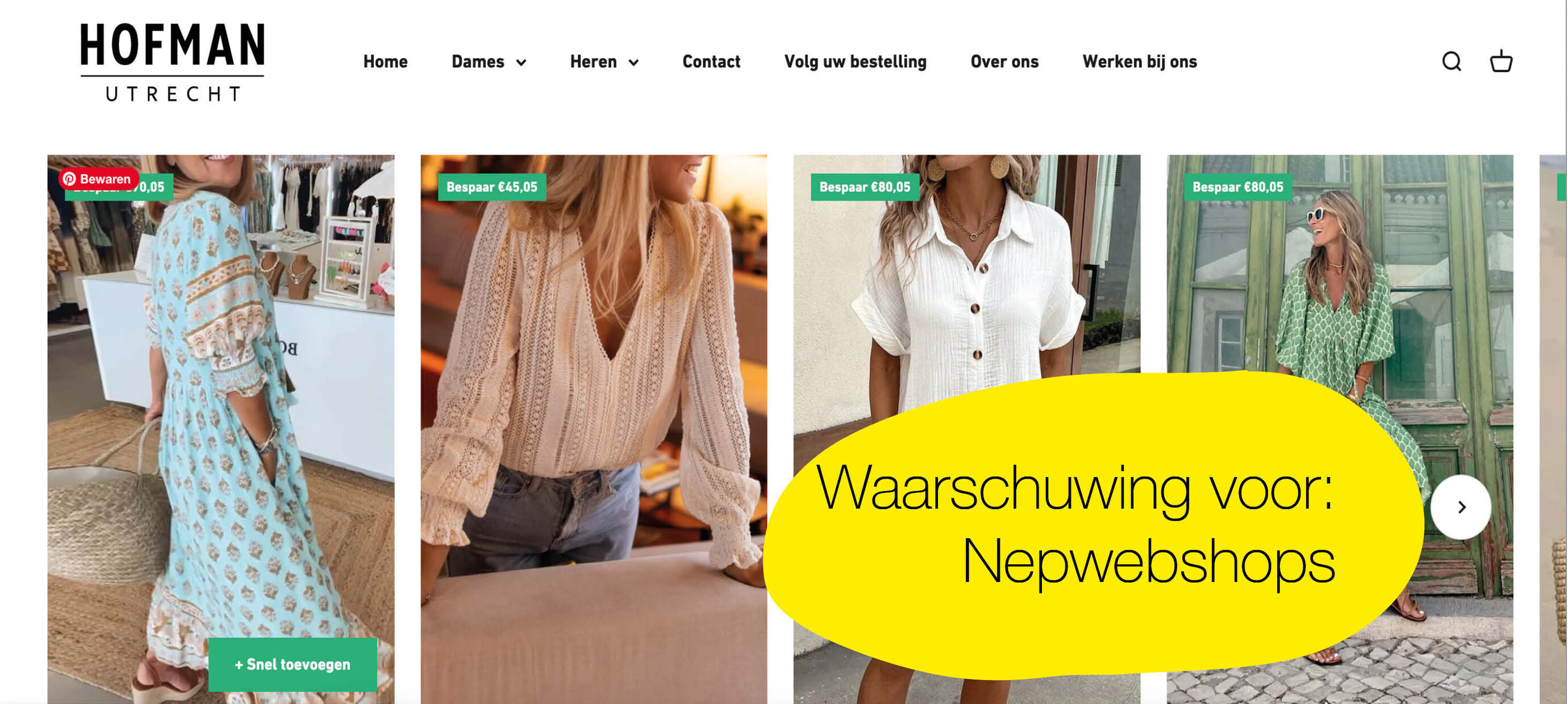 Waarschuwing: Nepwebsites Actief