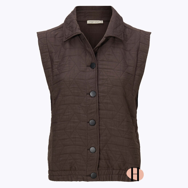 Gilet Stiksels "Maximo" in Choco