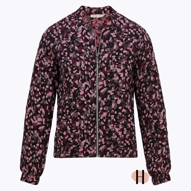 Jasje met Geweven Dessin "Deedry" Burgundy Mix