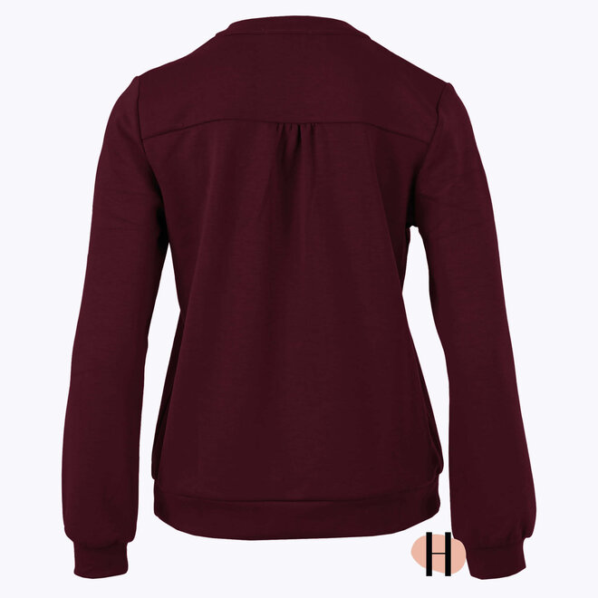 Sportieve Sweater "Chicago" in Burgundy