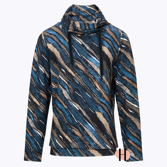 W25 247 Walton Sweater PRINT MIX Blue Mix