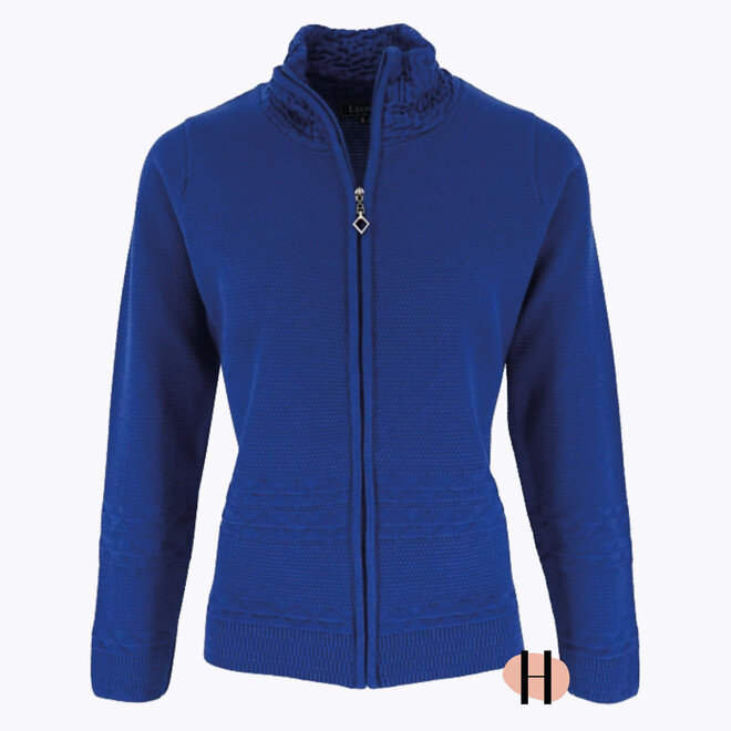 Vest met Rits in Kobalt Blauw