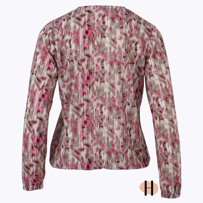 Blouson met Sportief Biesje in Zand/ Roze