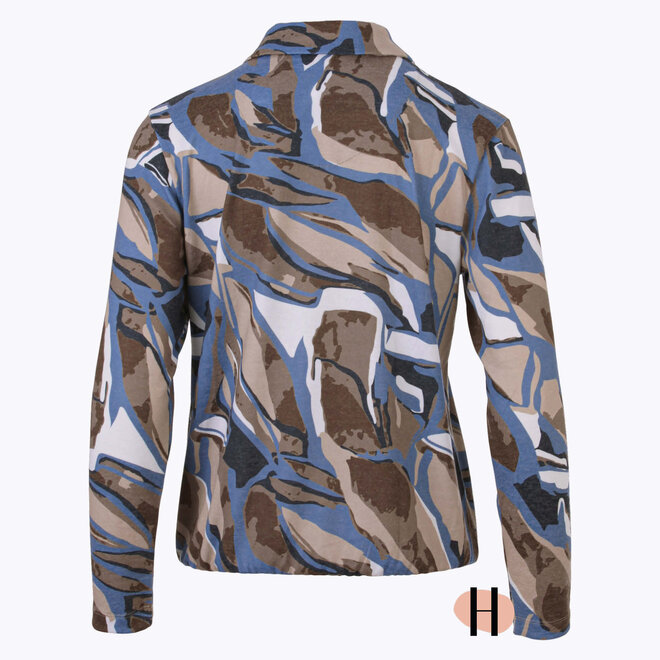 Blouson met Polokraag in Jeansblauw