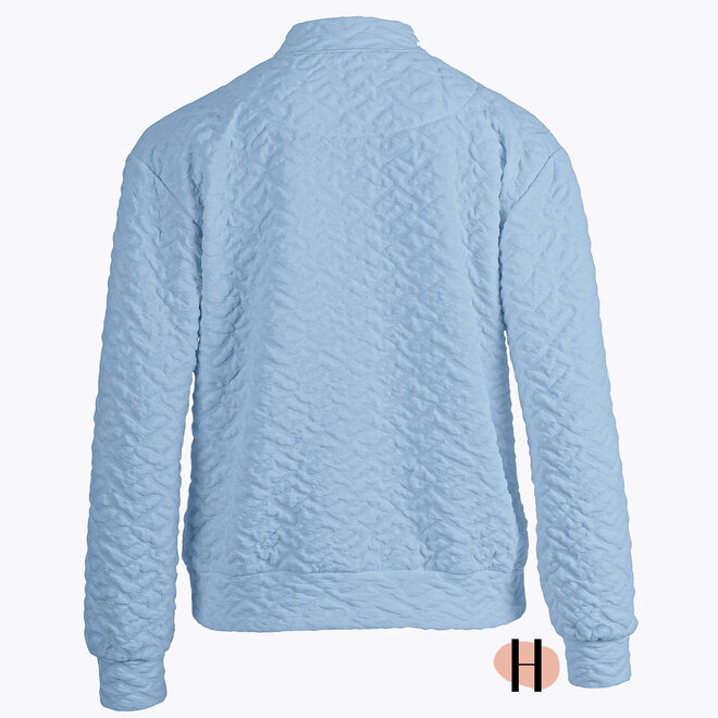 Bomber Jasje Structuur Lichtblauw
