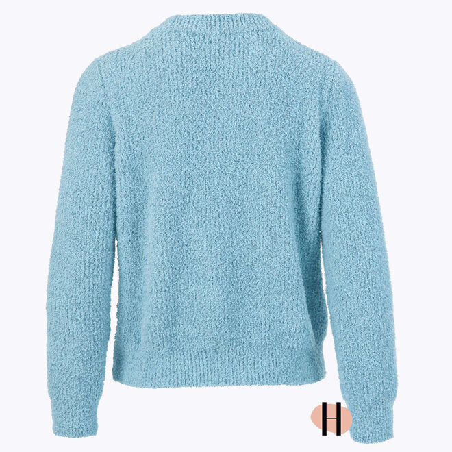 Fluffy Vestje met Knopen Lichtblauw