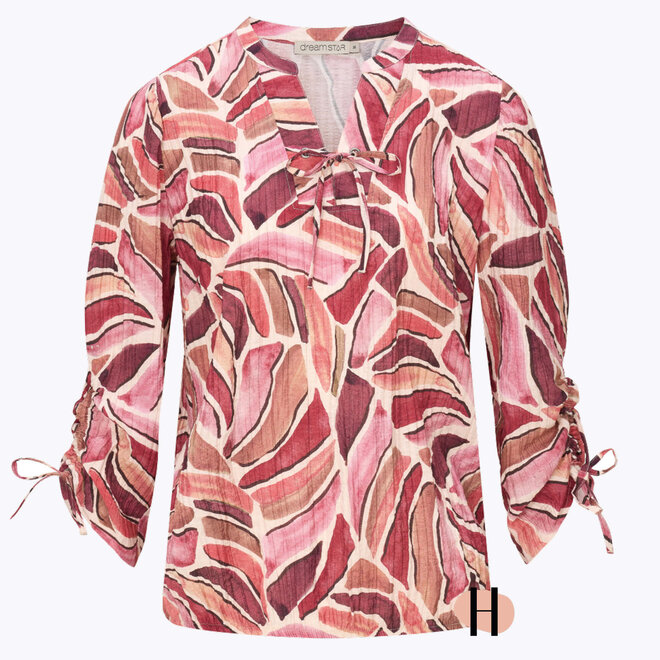 Blouson "Skyler" met Verstelbare Mouw in Pink-Mix