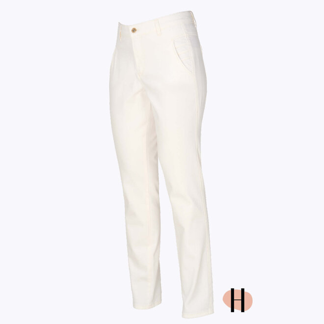 Z26 112 Hartley Broek Recht COTTON STRETCH Ivoor