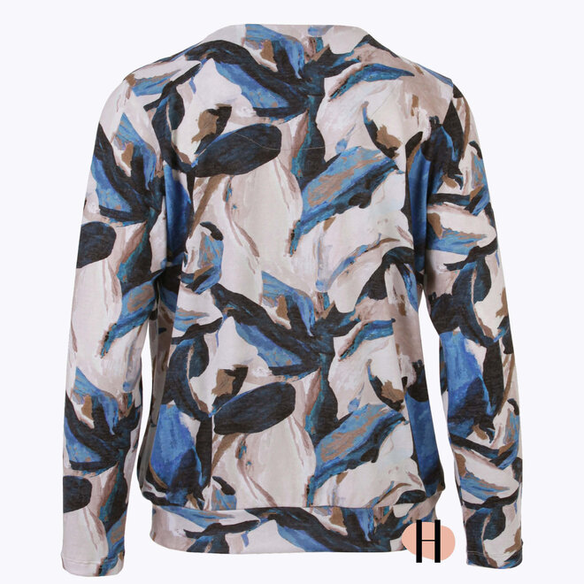 Dunne Sweater in Blauw en Grijs