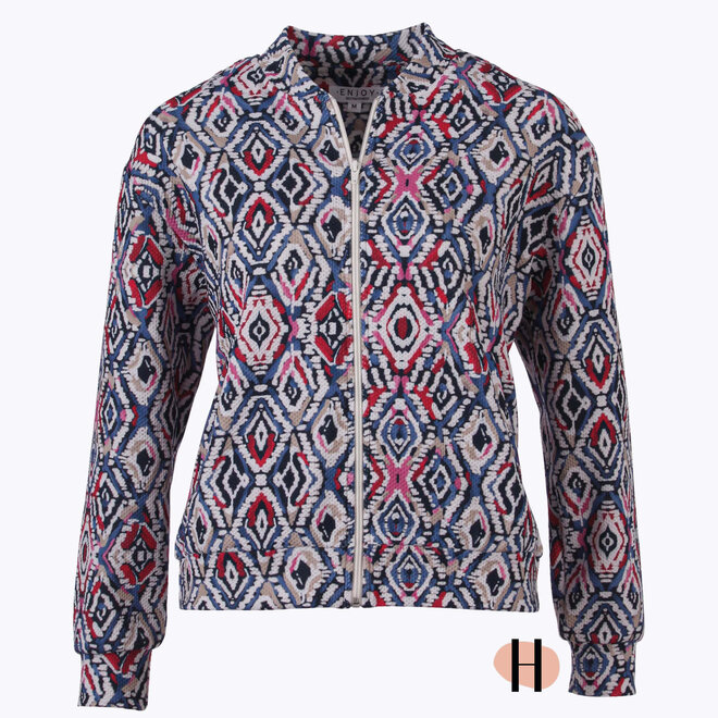 Bomberjasje Gekleurde Print in Multicolor