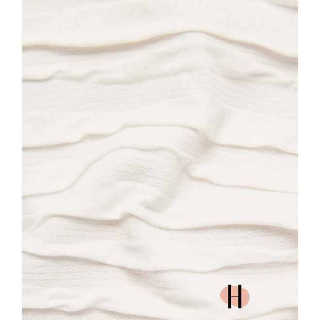 Shirt met Stroken in Wit