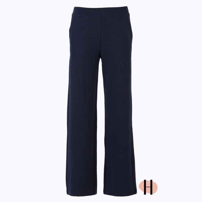 Wide Leg Broek met Elastische Band in Indigo