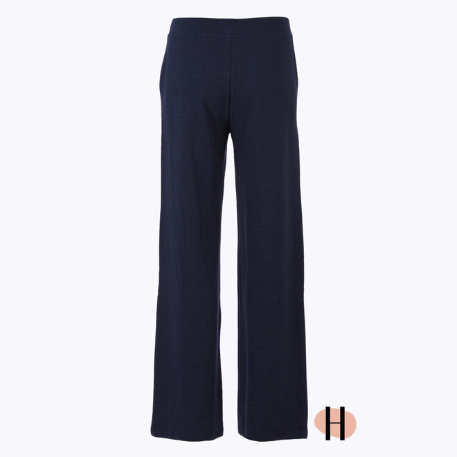 Wide Leg Broek met Elastische Band in Indigo