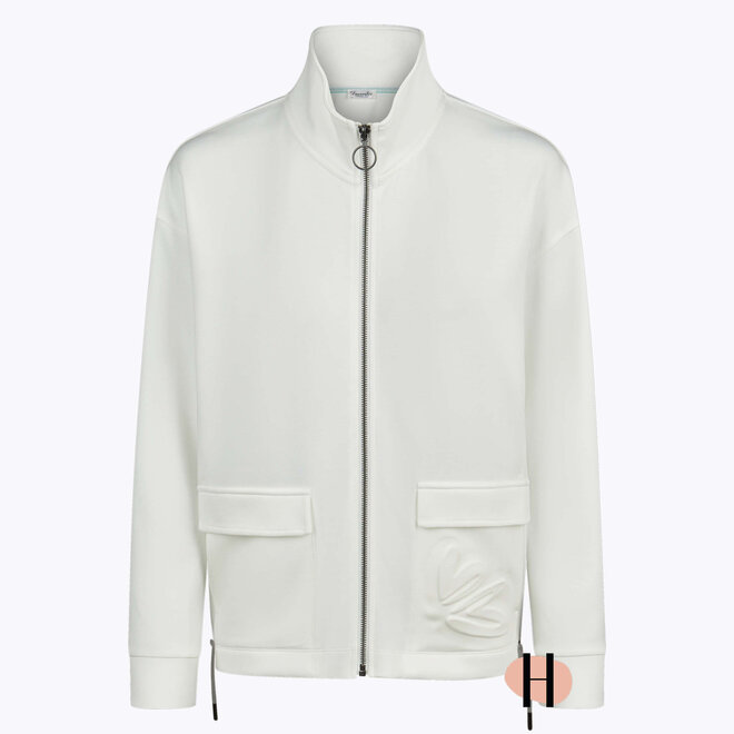 Sportief Vest met Rits en Klepzakken in Ivoor