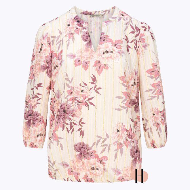 Blouson "Raquel" met Gouden Streepje in Pink-Mix