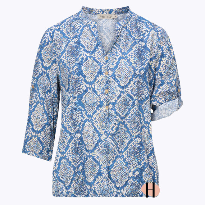 Blouson "Maxx" Slangenprint in Blue