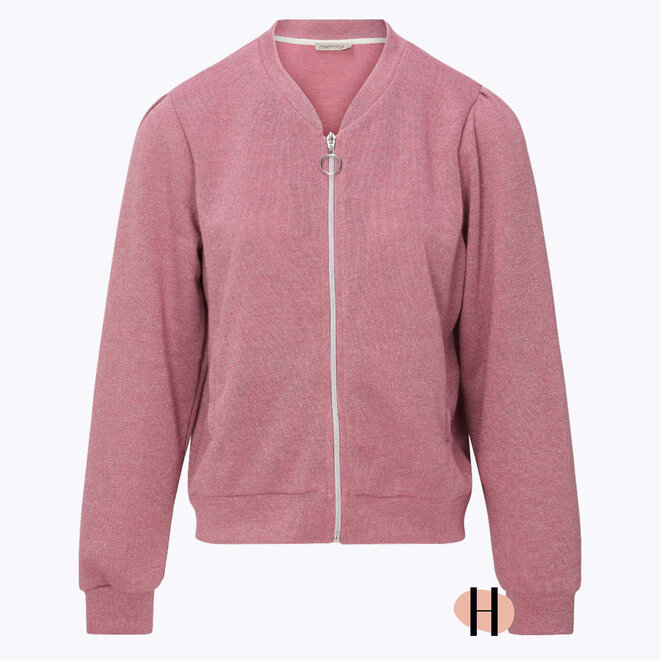 Bomberjasje Glitter Sweatstof "Lupe" in Pink