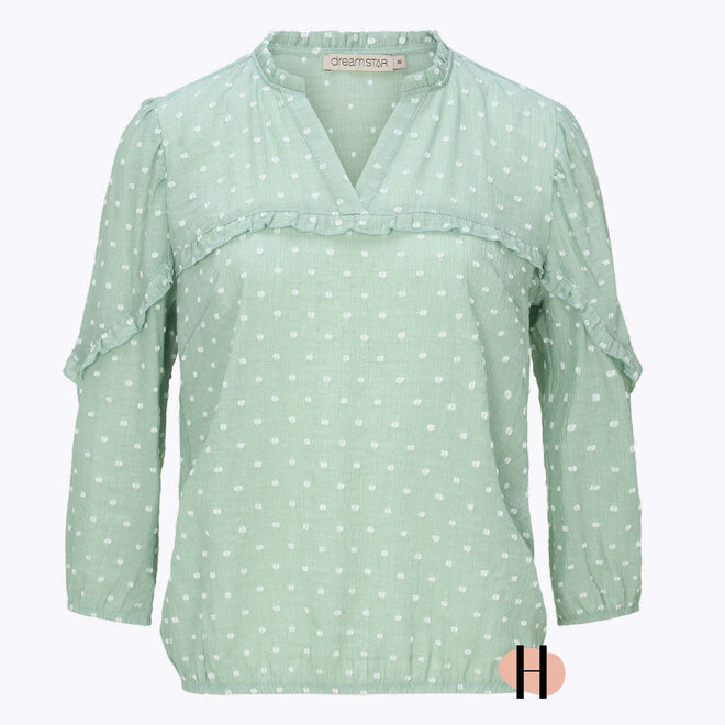 Blouson Plumetis Stof "Noah" in Soft Jade