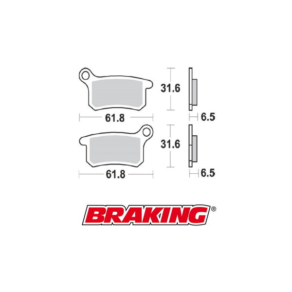 Braking Braking remblokken CM44 KTM SX 65 voor + achter