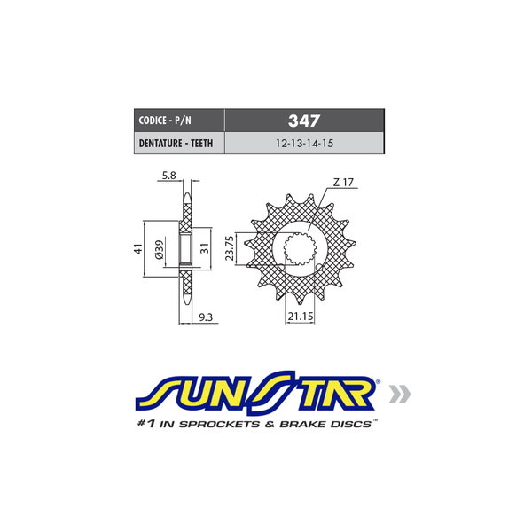 Sunstar Sunstar voortandwiel HONDA CRF 450