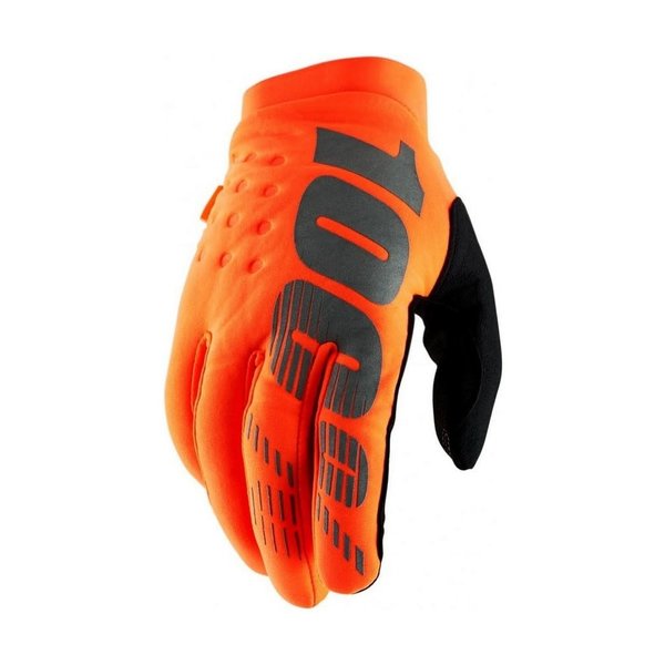 100% BRISKER GLOVE FLUO ORANGE/BLACK