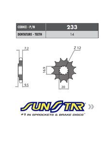 Sunstar Sunstar voortandwiel KTM SX 85