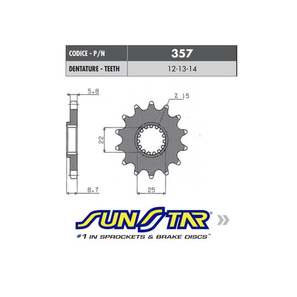 Sunstar Sunstar voortandwiel KTM SX/SXF/EXC