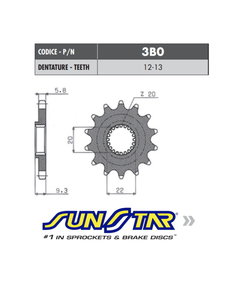 Sunstar Sunstar voortandwiel Kawasaki KX-F 250