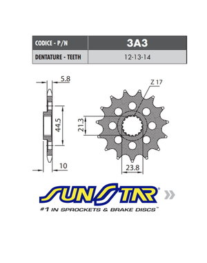 Sunstar Sunstar voortandwiel Suzuki RMX/RMZ 450