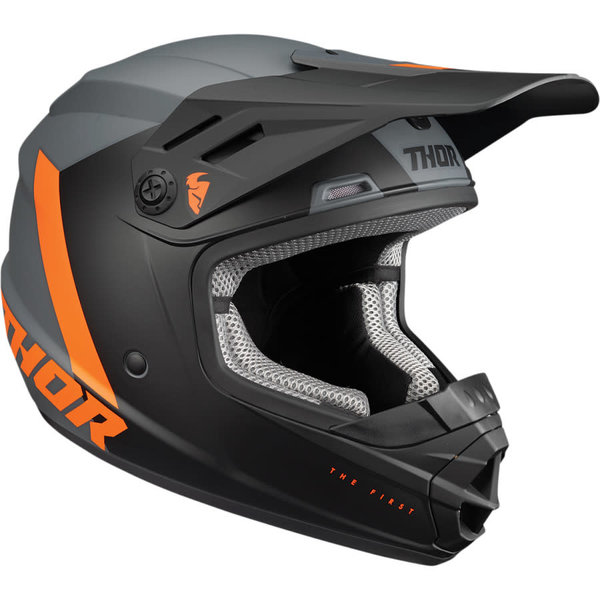 Thor YOUTH SECTOR CHEV CHARCOAL/ORANGE HELMET - MAAT SM