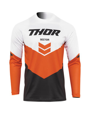Thor SECTOR CHEV CHARCOAL/RED ORANGE JERSEY - MAAT MD