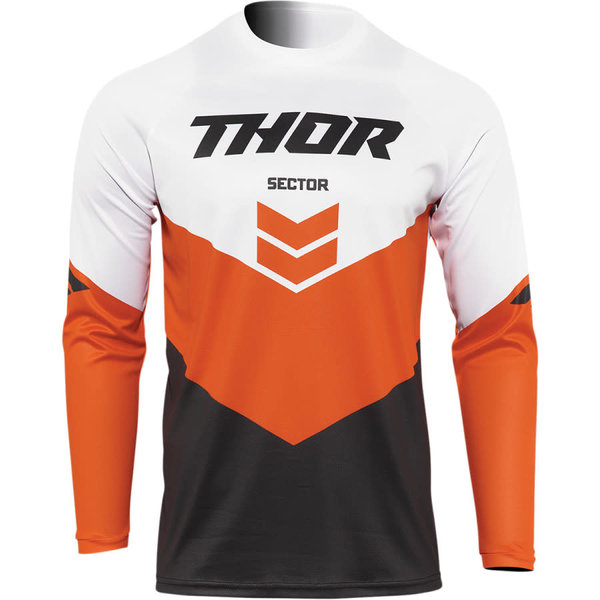 Thor SECTOR CHEV CHARCOAL/RED ORANGE JERSEY - MAAT MD