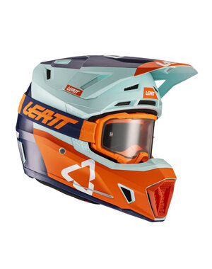 Leatt Helm inkl. Brille 7.5 V21.2 orange-grün 2XL