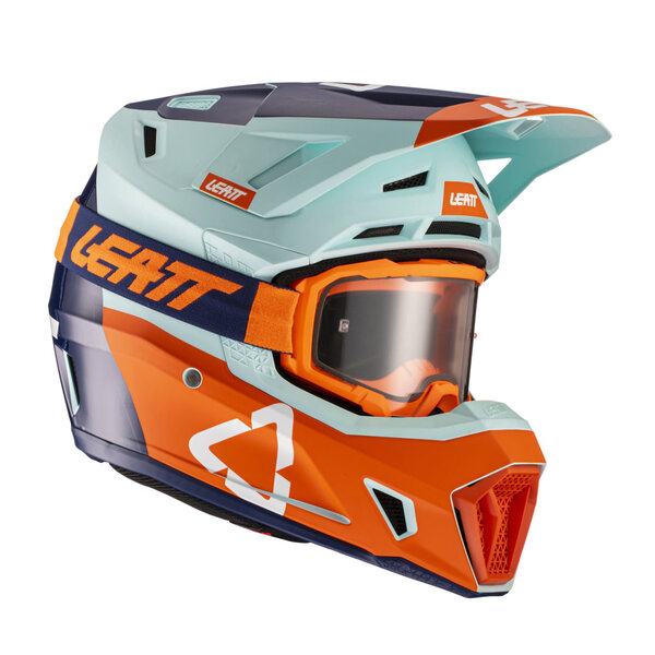 Leatt Helm inkl. Brille 7.5 V21.2 orange-grün 2XL