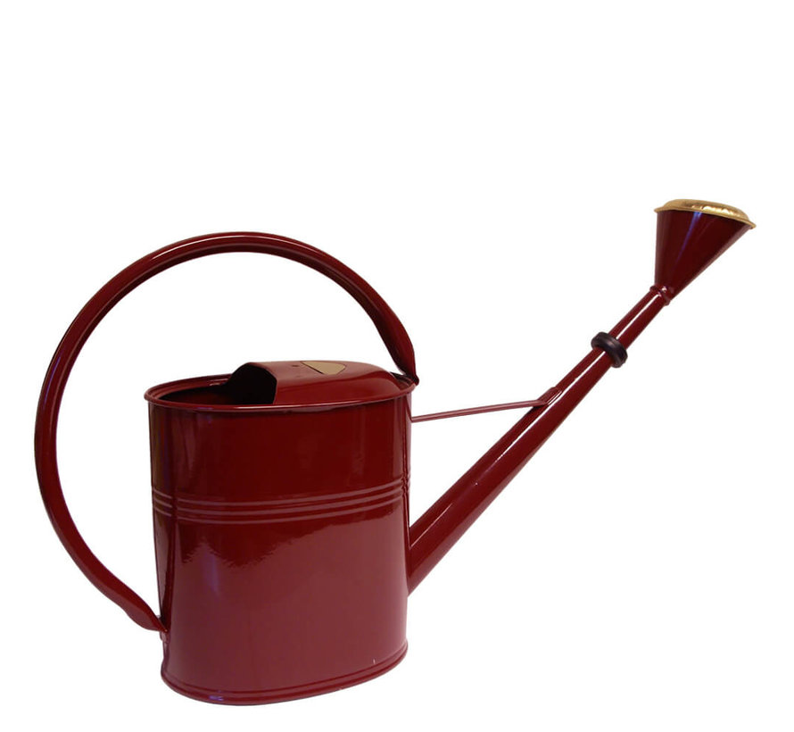 Gieter ovaal 8 liter - Zink - Wijnrood
