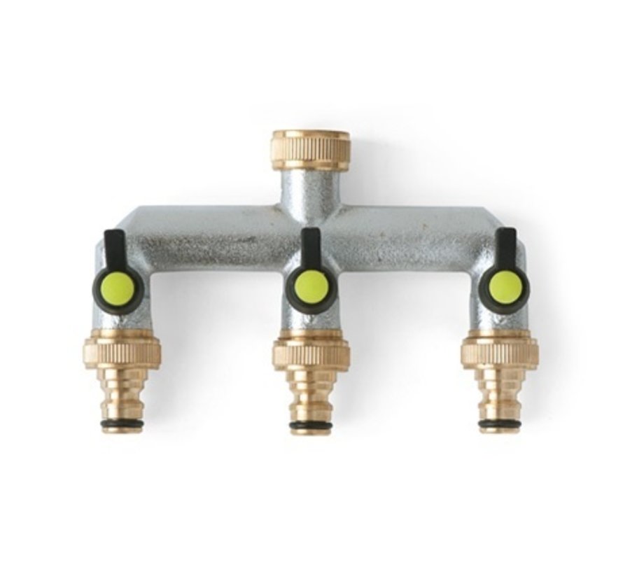 Kraanverdeler 3 delen - Afsluitbaar