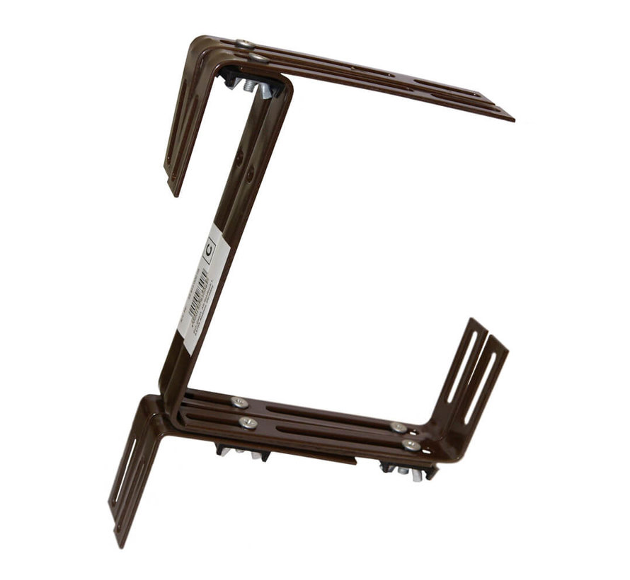 Balkonhaak Type C bruin - 2 stuks