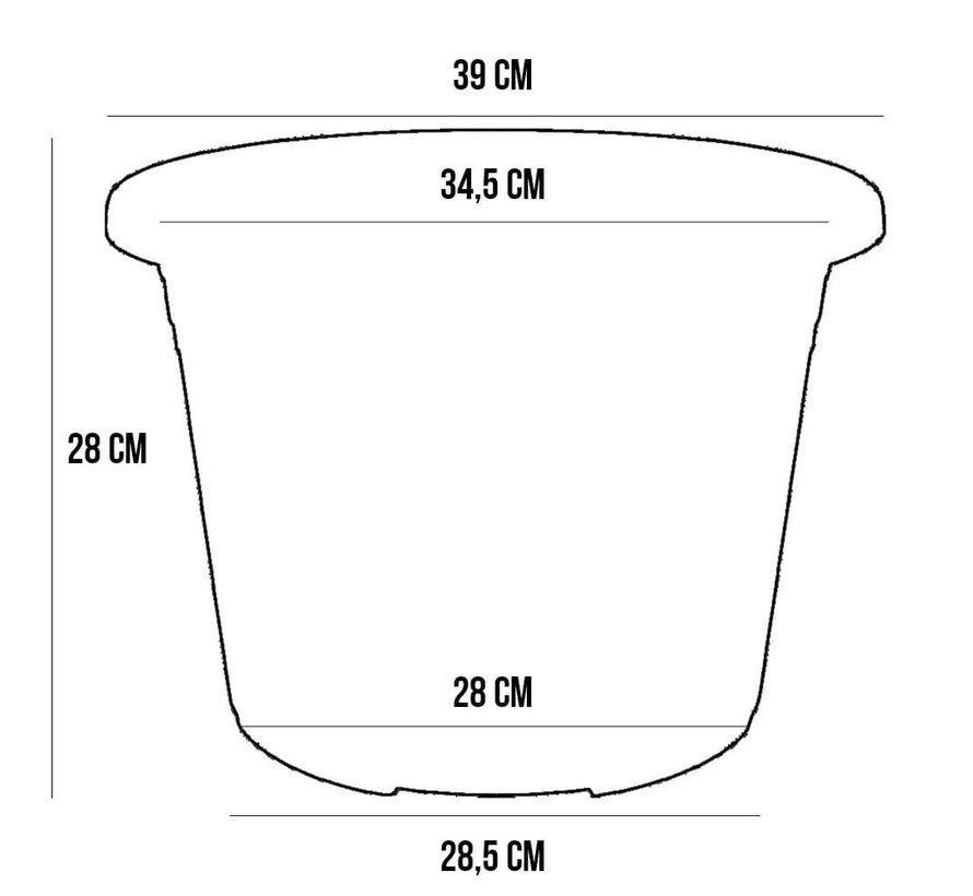 Bloempot CYLINDRO ø 40cm - Terra