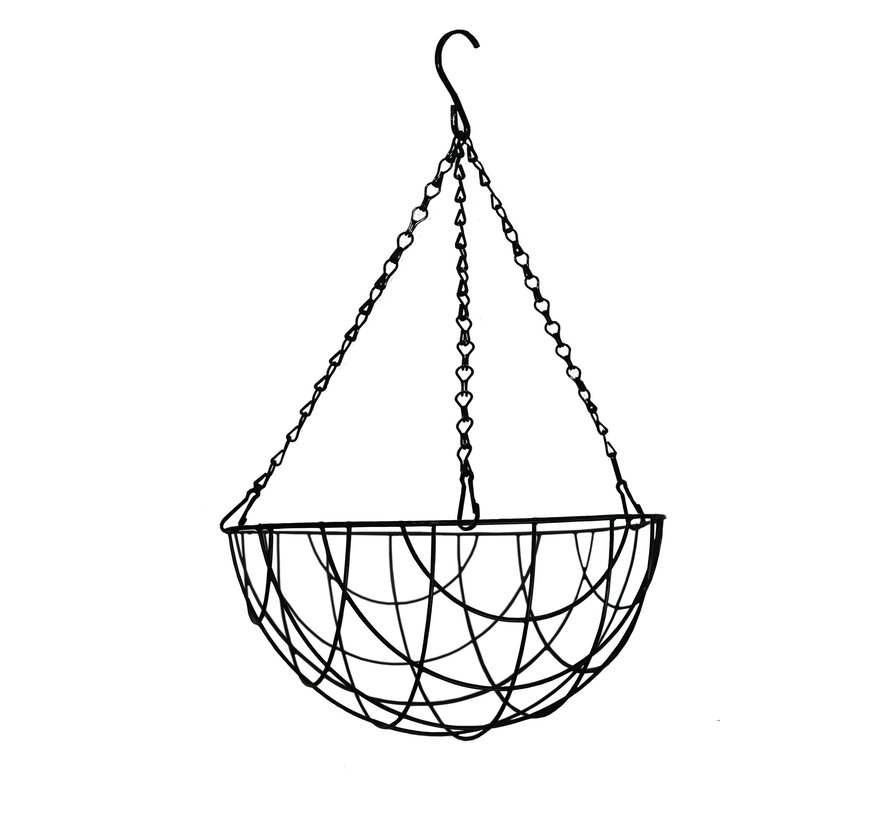 Hanging Basket - Zwart gecoat - 25 tot 40 cm