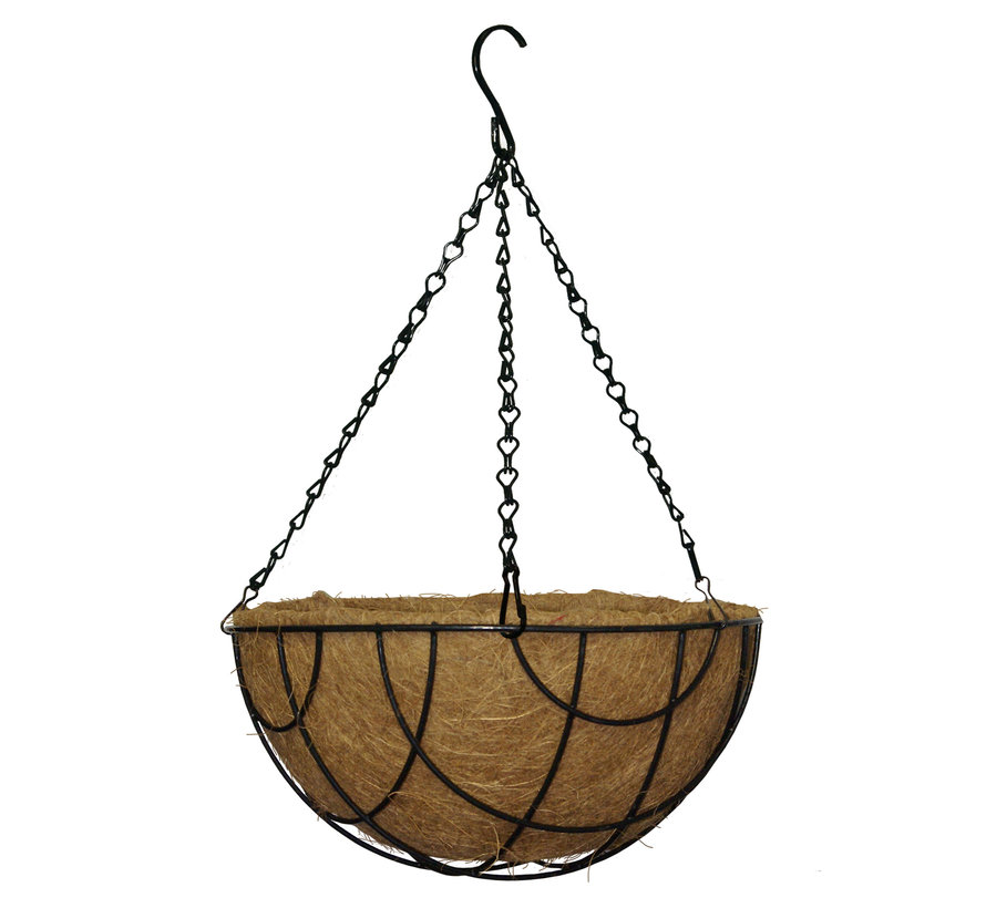 Hanging Basket - Zwart gecoat - 25 tot 40 cm