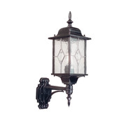 Franssen Verlichting Wandlamp - Wexford - Staand - Zwart/Zilver